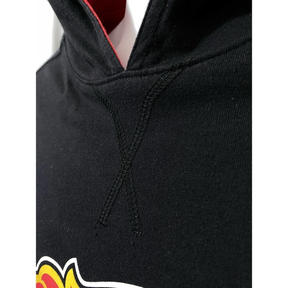 Calgary Flames Hoodie Mens M Black Red Hoodie NHL Hockey Reebok - Picture 8 of 14